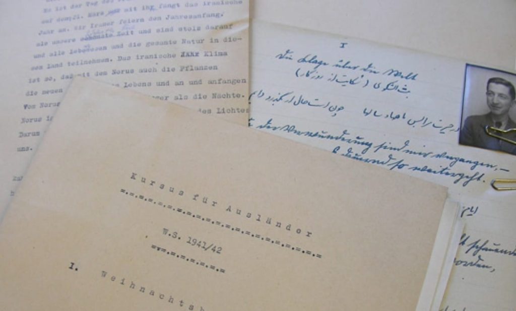 Schriftdokumente zum „Kursus für Ausländer“ 1941 (Foto: Peter Müller)